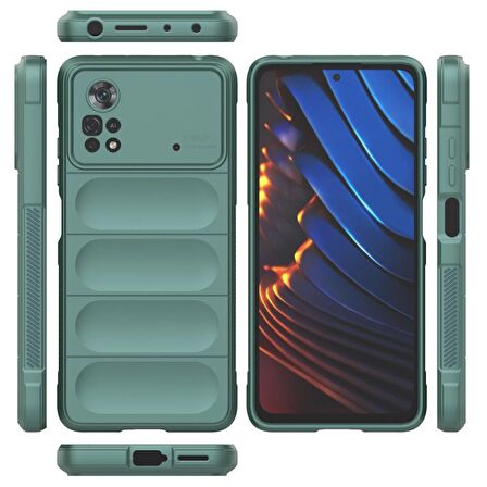 Xiaomi Poco X4 Pro 5G Kılıf Kamera Korumalı İçi Kadife Yumuşak Silikon Kapak + Ekran Koruma