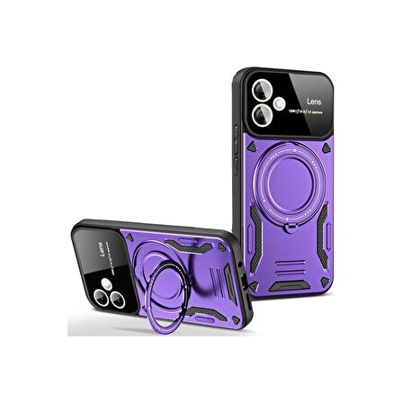 Samsung Galaxy A05 Kılıf Joy Lens Korumalı Standlı Şık Tasarım Kapak + Ekran Koruma