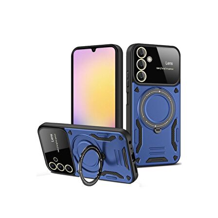 Samsung Galaxy A24 4G Kılıf Joy Lens Korumalı Standlı Şık Tasarım Kapak + Ekran Koruma