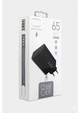 Vestel Venus V3 5070 Uyumlu 65W USB + Pd + Pd Girişli Fast Şarj Başlığı SG87