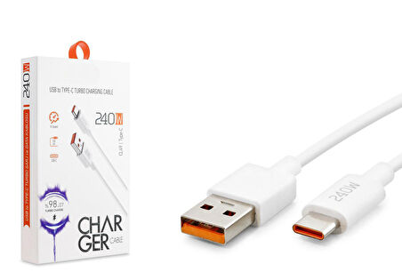  
Vivo V30 Uyumlu CL49 240W Type-C Hızlı Şarj Data Kablosu 1mt