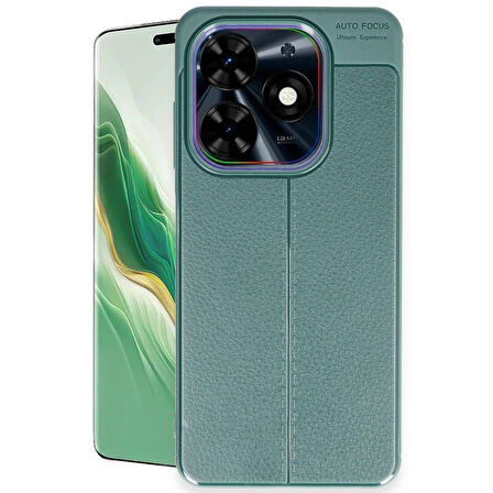 Tecno Spark Go 2024 Kılıf Auto Focus Deri Görünümlü Silikon Kapak