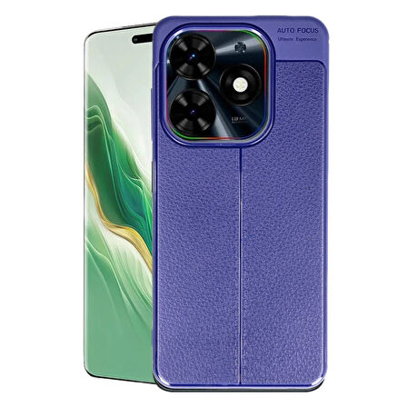 Tecno Spark 20 / 20C Kılıf Auto Focus Deri Görünümlü Silikon Kapak