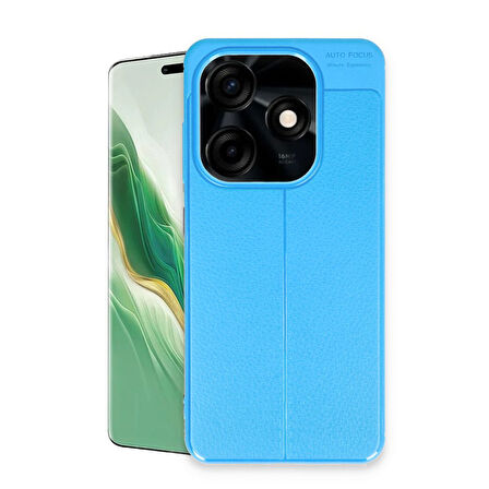 Tecno Spark 20 / 20C Kılıf Auto Focus Deri Görünümlü Silikon Kapak