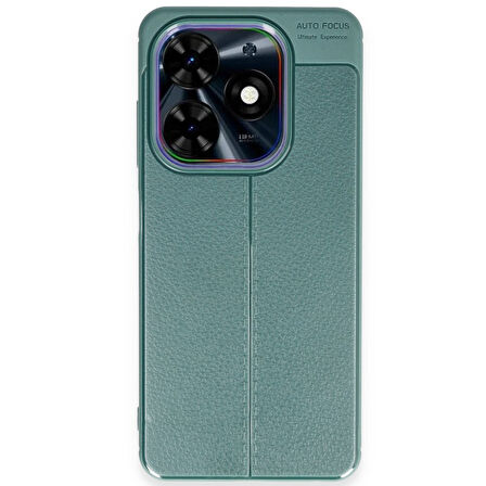 Tecno Spark 20 Pro Kılıf Auto Focus Deri Görünümlü Silikon Kapak