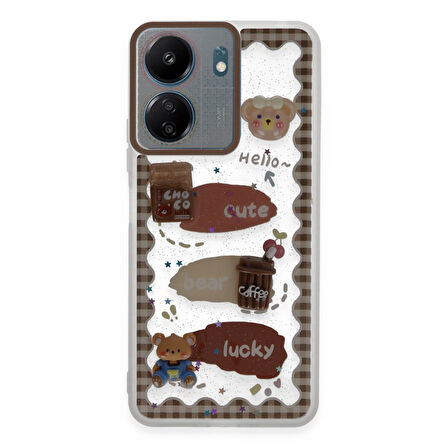 Xiaomi Poco C65 Uyumlu Kılıf Sweet Desenli Silikon Kapak