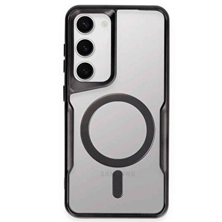 Samsung Galaxy S23 Kılıf Boyi Magsafe Silikon Kapak + Ekran Koruma + Kablo Koruma