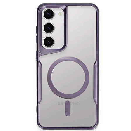 Samsung Galaxy S23 Kılıf Boyi Magsafe Silikon Kapak + Ekran Koruma + Kablo Koruma