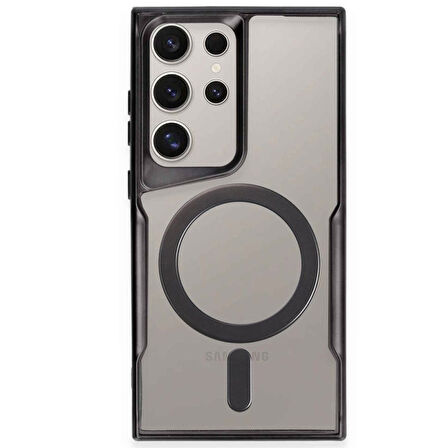 Samsung Galaxy S23 Ultra Kılıf Boyi Magsafe Silikon Kapak + Ekran Koruma + Kablo Koruma