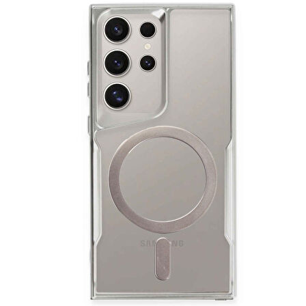 Samsung Galaxy S23 Ultra Kılıf Boyi Magsafe Silikon Kapak + Ekran Koruma + Kablo Koruma