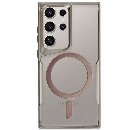 Samsung Galaxy S23 Ultra Kılıf Boyi Magsafe Silikon Kapak + Ekran Koruma + Kablo Koruma