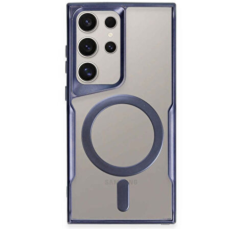 Samsung Galaxy S23 Ultra Kılıf Boyi Magsafe Silikon Kapak + Ekran Koruma + Kablo Koruma