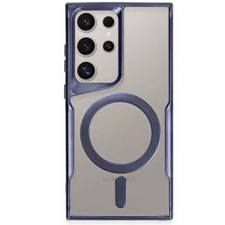 Samsung Galaxy S24 Ultra Kılıf Boyi Magsafe Silikon Kapak + Ekran Koruma + Kablo Koruma