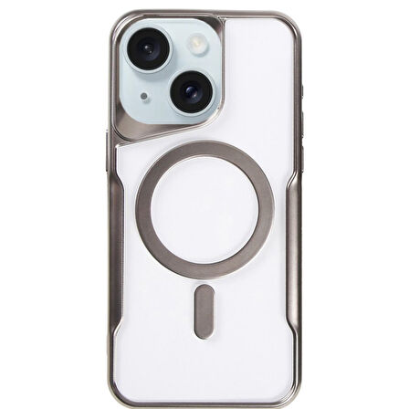 Apple İphone 15 Plus Kılıf Boyi Magsafe Silikon Kapak + Ekran Koruma + Kablo Koruma