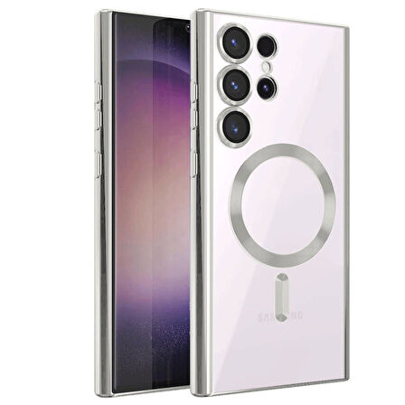 Samsung Galaxy S23 Ultra Kılıf Kross Magneticsafe Kapak + Ekran koruma + Kablo Koruma 