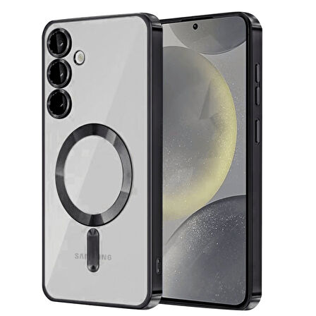 Samsung Galaxy S24 Kılıf Kross Magneticsafe Kapak + Ekran koruma + Kablo Koruma 