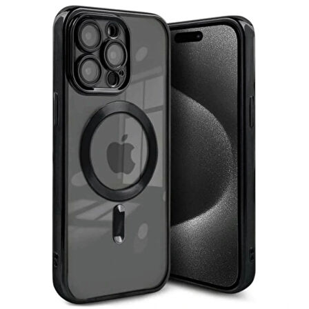 Apple İphone 15 Pro Max Kılıf Kross Magneticsafe Kapak + Ekran koruma + Kablo Koruma 