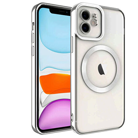 Apple İphone 12 Kılıf Kross Magneticsafe Kapak + Ekran koruma + Kablo Koruma 