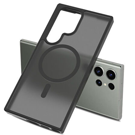 Samsung Galaxy S23 Ultra Kılıf Jota Magsafe Kenarları Renkli Tasarım Kapak