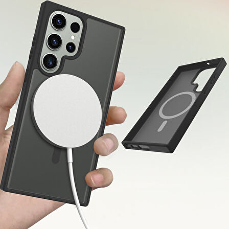 Samsung Galaxy S23 Ultra Kılıf Jota Magsafe Kenarları Renkli Tasarım Kapak