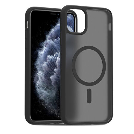 Apple İphone 11 Pro Max Kılıf Jota Magsafe Kenarları Renkli Tasarım Kapak