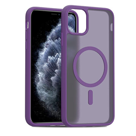 Apple İphone 11 Pro Max Kılıf Jota Magsafe Kenarları Renkli Tasarım Kapak