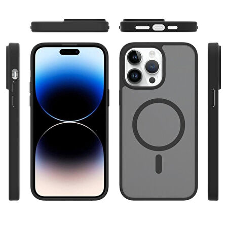 Apple İphone 15 Pro Kılıf Jota Magsafe Kenarları Renkli Tasarım Kapak