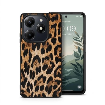 Infinix Hot 40i Kılıf Leopar Desenli Lüks Tasarım Esnek ve Dayanıklı Arka Kapak