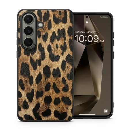 Samsung Galaxy S26 Kılıf Leopar Desenli Lüks Tasarım Esnek ve Dayanıklı Arka Kapak