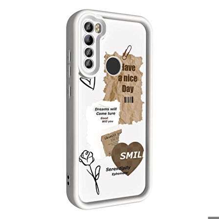 Xiaomi Redmi Note 8 Kılıf Kamera Korumalı Baskılı Arka Yüzey Klas Silikon Kapak + Ekran Koruma