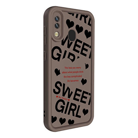 Samsung Galaxy A20 Kılıf Kamera Korumalı Baskılı Arka Yüzey Klas Silikon Kapak + Ekran Koruma