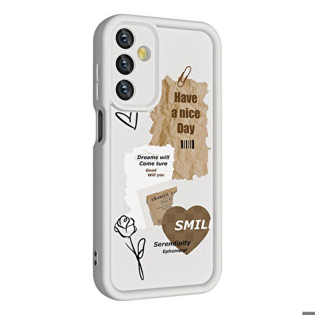 Samsung Galaxy A25 Kılıf Kamera Korumalı Baskılı Arka Yüzey Klas Silikon Kapak + Ekran Koruma