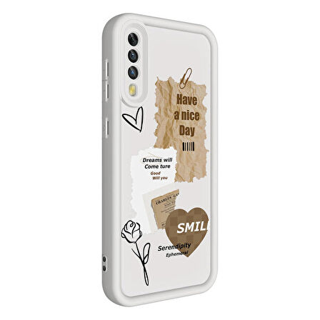 Samsung Galaxy A50 Kılıf Kamera Korumalı Baskılı Arka Yüzey Klas Silikon Kapak + Ekran Koruma