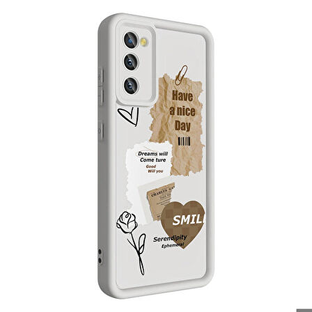Samsung Galaxy S20 FE Kılıf Kamera Korumalı Baskılı Arka Yüzey Klas Silikon Kapak + Ekran Koruma