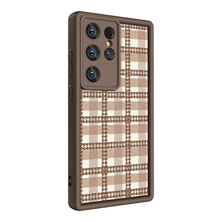 Samsung Galaxy S24 Ultra Kılıf Kamera Korumalı Baskılı Arka Yüzey Klas Silikon Kapak + Ekran Koruma