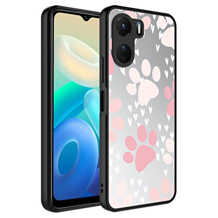 Vivo Y16 Kılıf Aynalı Desenli Kamera Korumalı Parlak Mirror Kapak