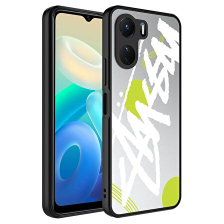 Vivo Y16 Kılıf Aynalı Desenli Kamera Korumalı Parlak Mirror Kapak