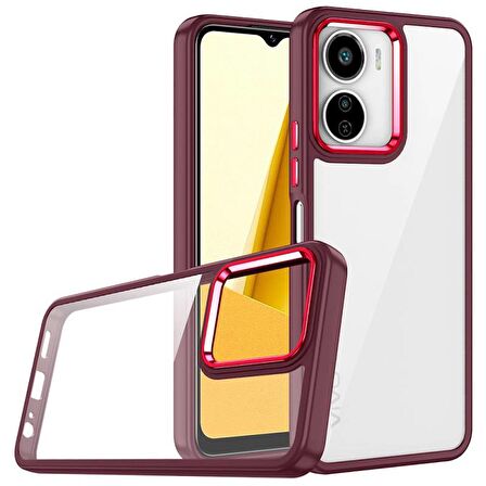 Vivo Y16 Kılıf Buton Ve Kamera Korumalı Flora Silikon Kapak