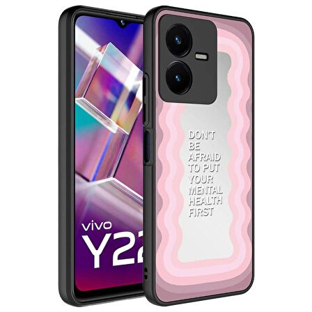 Vivo Y35 Kılıf Aynalı Desenli Kamera Korumalı Parlak Mirror Kapak