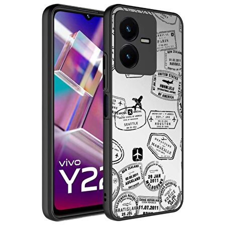 Vivo Y35 Kılıf Aynalı Desenli Kamera Korumalı Parlak Mirror Kapak