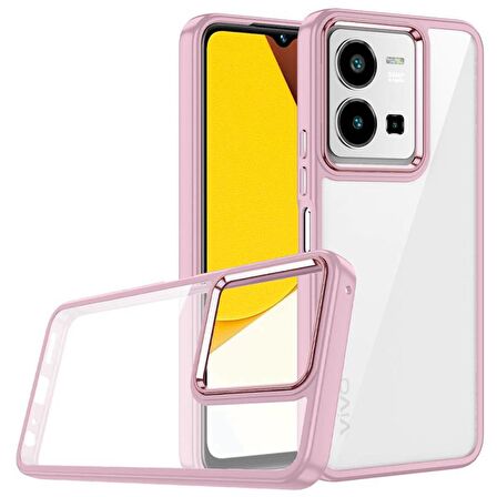 Vivo Y35 Kılıf Buton Ve Kamera Korumalı Flora Silikon Kapak