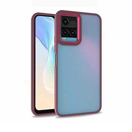 Vivo Y32 Kılıf Buton Ve Kamera Korumalı Flora Silikon Kapak