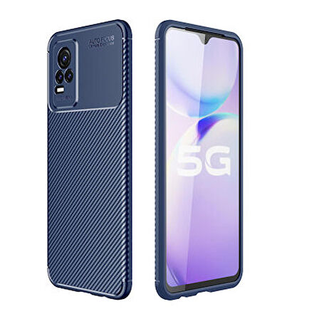 Vivo V21E Kılıf Negro Karbon Görünümlü Silikon Kapak