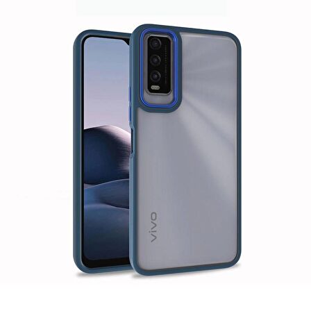 Vivo Y20 Kılıf Buton Ve Kamera Korumalı Flora Silikon Kapak