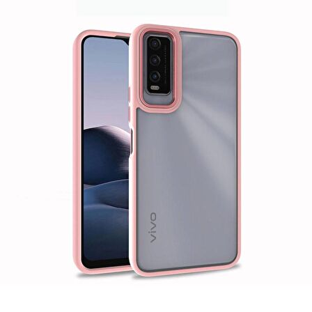 Vivo Y20S Kılıf Buton Ve Kamera Korumalı Flora Silikon Kapak