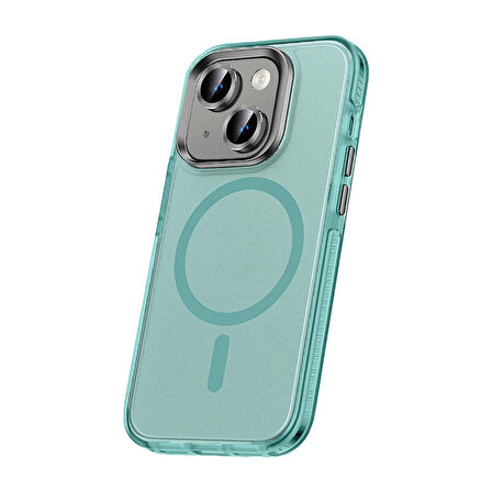 Apple iPhone 15 Kılıf Airbagli Magsafe Wireless Şarj Özellikli Lens Koruyuculu Klaptika Kapak