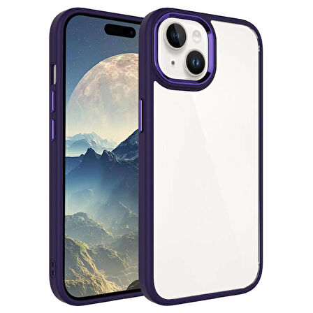 Apple iPhone 15 Kılıf Krom Silikon Kapak