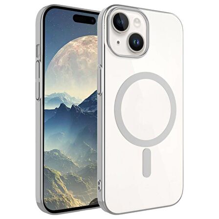 Apple İphone 15 Plus Kılıf Wireless Şarj Özellikli Pixel Magsafe Kapak