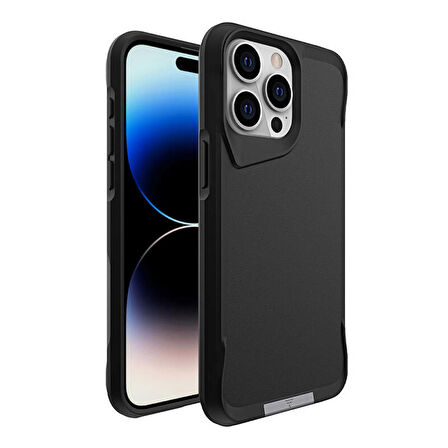 Apple iPhone 15 Pro Max Kılıf Airbag Kenarlı T-Max Mat Standlı Kapak