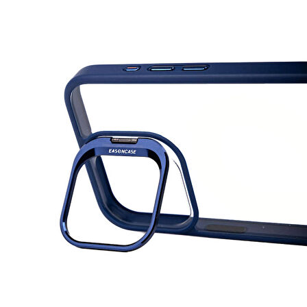 Apple iPhone 15 Pro Kılıf Kamera Lens Korumalı Standlı Klon Lensli Kapak